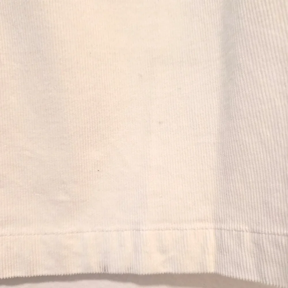 Faherty Womens Size 26 Egret White Corduroy Patch Pockets Wide Leg Pants Flaw - Picture 6 of 12